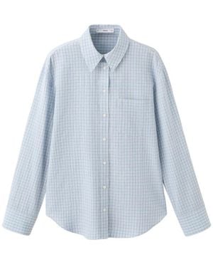 Mango Check Cotton Shirt - Blue