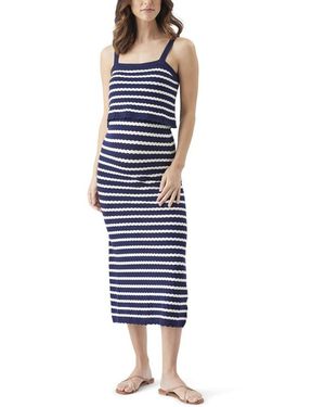 Ripe Maternity Maternity Ripe Pointelle Knit Nursing Dress - Blue