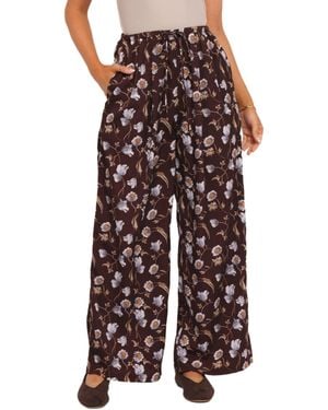 Petal & Pup Calantha Wide Leg Pants - Brown