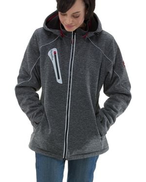 Refrigiwear Plus Size Fleece Lined Extreme Sweater Jacket - Gray