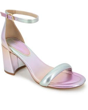 Kenneth Cole Luisa Block Heel Sandals - Pink