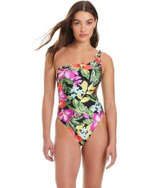 Red Carter Casablanca One-shoulder One-piece Swimsuit - Red