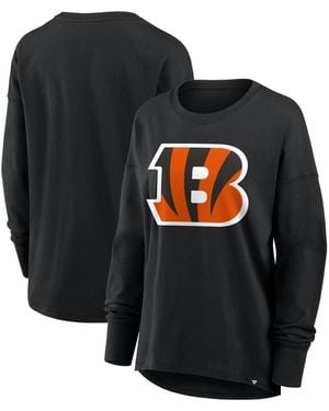 Fanatics Cincinnati Bengals Relaxed Hip Essential Long-sleeve T-shirt - Black