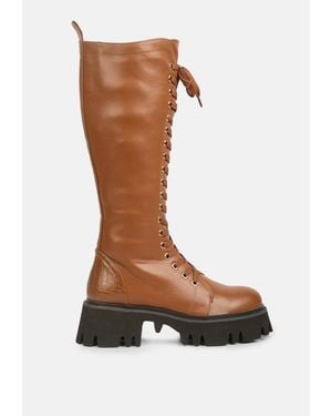 LONDON RAG Mad Mood Chunky Lace-up Boot - White