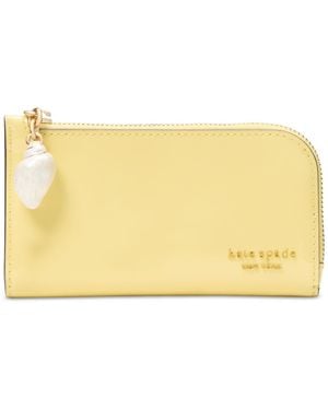 Kate Spade Devin Patent Leather Small Bifold Wallet - Yellow
