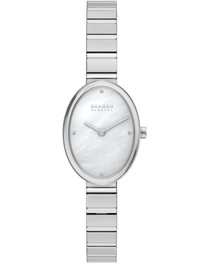 Skagen Anita Oval Quartz Two-hand Stainless Steel Watch 20mm - Metallic
