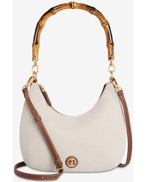 Giani Bernini Linen Bamboo Handle Hobo - Natural
