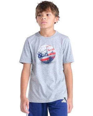 adidas Boys' 8-20 Usa Photoreal Soccer Short-sleeve T-shirt - Blue