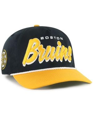 '47 Black/gold Boston Bruins Drop Shadow Rope Hitch Adjustable Hat - Multicolor
