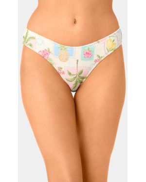 California Waves Solid Popcorn Scrunch Low-rise Scoop Swim Bottoms - Multicolor