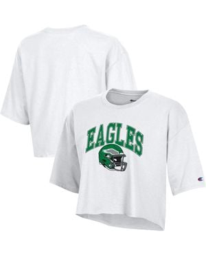 Champion Philadelphia Eagles Boyfriend Cropped T-shirt - White