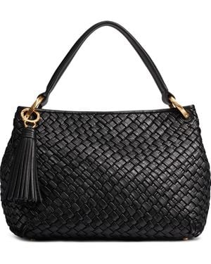 Donna Karan Glenwood Woven Small Shoulder Handbag - Black