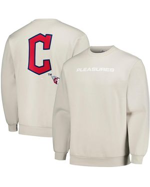 Pleasures Cleveland Guardians Ballpark Pullover Sweatshirt - White