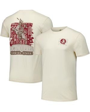 Image One And Florida State Seminoles Hyper Local Statue Pattern T-shirt - White