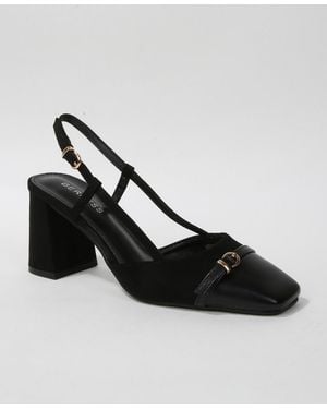 BERNESS Geena Toe Cap Slingback - Black