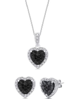 Marsala 2-piece Diamond Earring And Pendant Necklace Set (1/4 Ct. T.w. - White