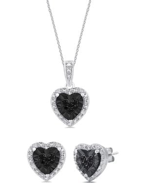 Marsala 2-piece Diamond Earring And Pendant Necklace Set (1/4 Ct. T.w. - White