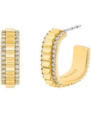 Michael Kors Lexington Small Hoop Earrings - Metallic