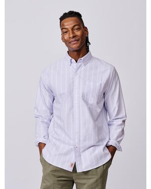 aubi Aldridge Oxford Button Down Shirt - Purple