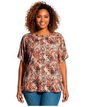 Avenue Plus Size Capelette Tunic - Orange