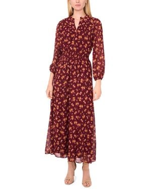 SAM & JESS Shirred Long-sleeve Maxi Dress
