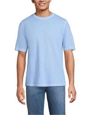 Lands' End Short Sleeve Sun Faded Super T - Blue