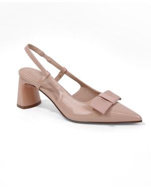 BERNESS Eloise Bow Accent Slingback Pumps - Pink