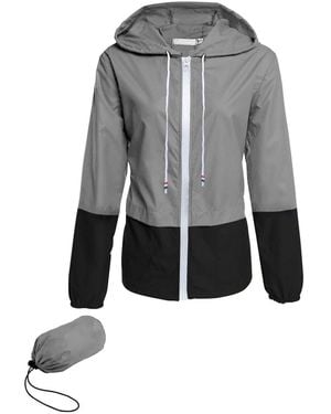 Piscifun Lightweight Water-resistant Hooded Windbreaker - Gray