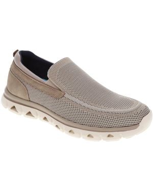 Dockers Caden Knit & Synthetic Leather Casual Slip-on Loafer Shoes - Gray