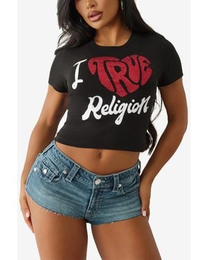 True Religion I Love Crew Neck T-shirt - Blue