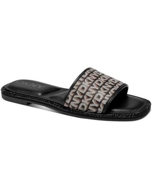 DKNY Badin Slide Flat Sandals - Black