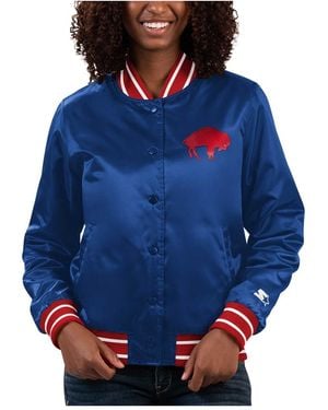 Starter Buffalo Bills Full Count Satin Full-snap Varsity Jacket - Blue