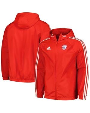 adidas Bayern Munich 2023/24 Dna Raglan Full-zip Windbreaker - Red