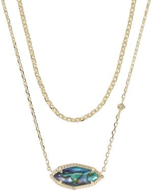 Kendra Scott 14k Gold-plated Ophelia Multi-strand Short Pendant Necklace - Metallic