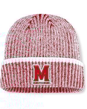 Fanatics Red/white Maryland Terrapins Haze Cuffed Knit Hat