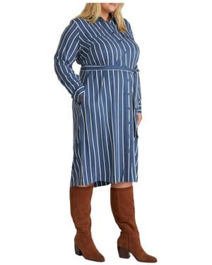 UNIVERSAL STANDARD Plus Size Cooling Stretch Cupro Savannah Dress - Blue