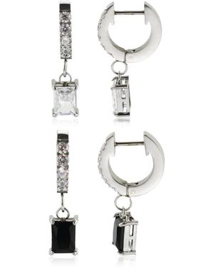 Rebl Jewelry Blaze Earring Set - White