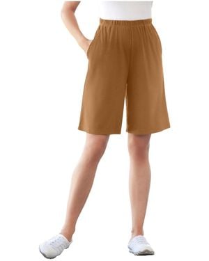 Woman Within Plus Size 7-day Knit Short - Natural