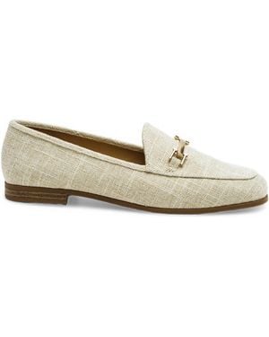 LONDON RAG Zaara Solid Faux Suede Loafers - White