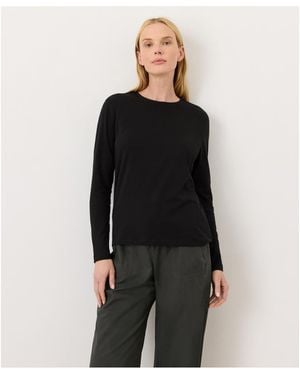 Pact Organic Cotton Luxe Signature Long Sleeve Tee - Black