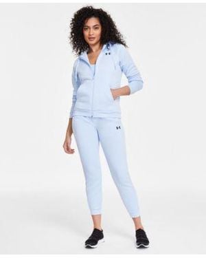 Under Armour Armor Fleece Full Zip Hoodie jogger Pants - Blue
