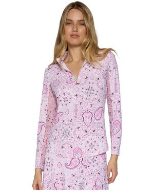 G Lifestyle Clothing G Lifestyle Long Sleeve Mock Neck Top - Purple