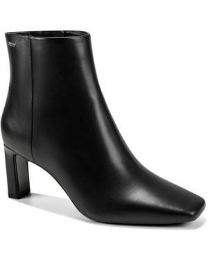 DKNY Kaelani Zipper Heeled Booties - Black