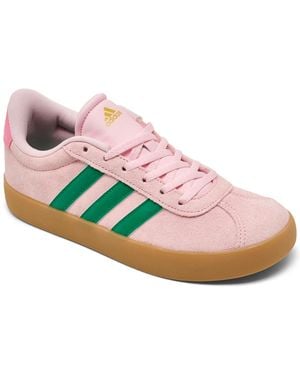 adidas Little Kids Vl Court 3.0 Casual Sneakers From Finish Line - Pink