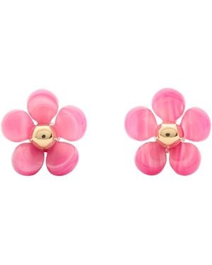 Kate Spade Gold-tone Summer Daze Flower Stud Earrings - Pink