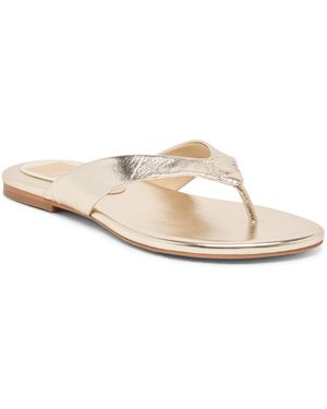 Dolce Vita Linnet Leather Thong Sandals - White