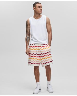 Mode Of One Gradient Zig-zag Pull-on Shorts - White