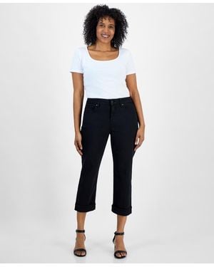 Style & Co. Mid-rise Curvy Capri Jeans - Black