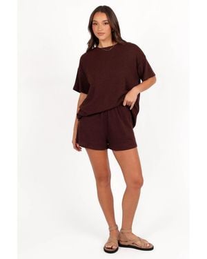Petal & Pup Granger Knit Short Set - Red