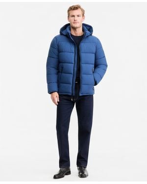 DKNY Hooded Puffer Jacket - Blue
